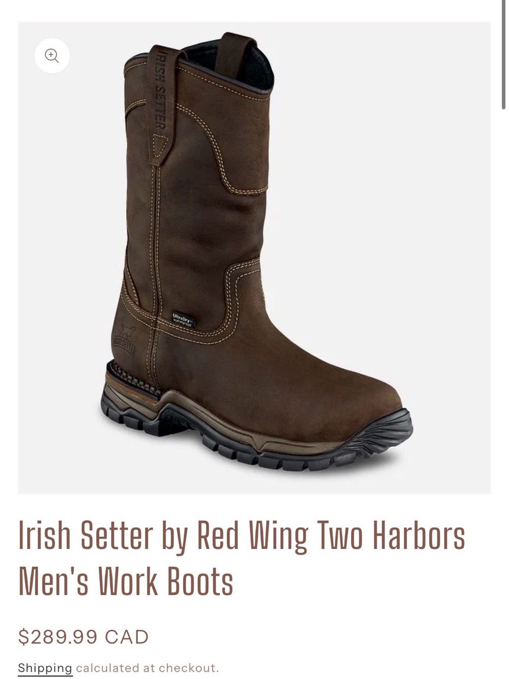 Red Wing Shoes Men's Brown Work Pull-On Boots